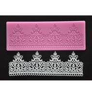 FOUR-C Silicone Lace Mat Decor Cake Pad Textured Cake Mold Color Pink
