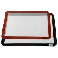 Silicone Baking Mat - 2 Pack (18x13" Black &amp; 16.5x11.6" Red) - Eoozon N2