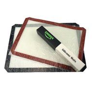 Silicone Baking Mat - 2 Pack (18x13" Black &amp; 16.5x11.6" Red) - Eoozon N5