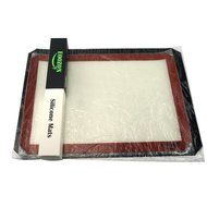 Silicone Baking Mat - 2 Pack (18x13" Black &amp; 16.5x11.6" Red) - Eoozon N8