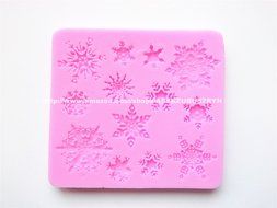 Snowflake Snow Ice Shaped Silicone Mould for Fondant Cake Sugar Paste Cake Decoration 3d Cake Toppers Mold Soap...