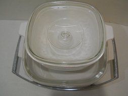 Corning Ware Cornflower Blue Vintage Casserole Dishes A-10-B &amp; P-2 1/2-B with Rack/Trivet N2