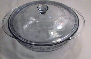 Vintage Anchor Hocking Philbe Sapphire Blue 2 Quart Casserole