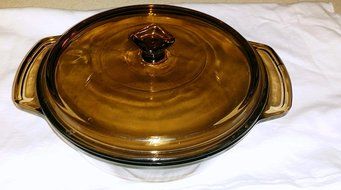 LOVENWARE AMBER 1.5QT ROUND BAKING DISH