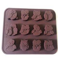 Bhbuy 1x Silicone Cookie Cake Muffin Chocolate Candy Mould Baking Tray Cute Owl Mold