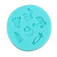 QINF The Silicone Baby Toys Suit Sugar Craft Cake Mould Chocolate Jelly Mold