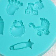 QINF The Silicone Baby Toys Suit Sugar Craft Cake Mould Chocolate Jelly Mold N4