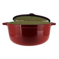 Chasseur 7.1-quart Red French Enameled Cast Iron Round Dutch Oven N2