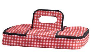 Design Imports Insulated Casserole Carrier in Red and White