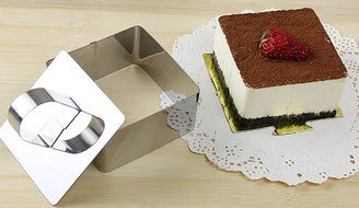 Stainless Cake Mold DIY Round Heart Flower Cake Mold Maker for Baking Set of 4 Mousse Dressert Forming Ring Non... N4