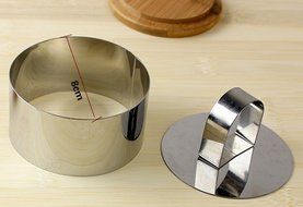 Stainless Cake Mold DIY Round Heart Flower Cake Mold Maker for Baking Set of 4 Mousse Dressert Forming Ring Non... N7
