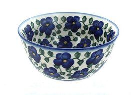 Polish Pottery Violets Cereal Bowl