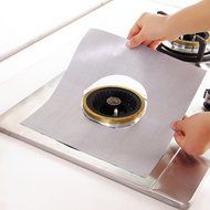 Gooday 8 Pcs x Aluminum foil Teflon Gas Hob Oil Protector Liner Reusable Stove Clean Mat Pad,27x27cm/ 10.6x10.6... N3