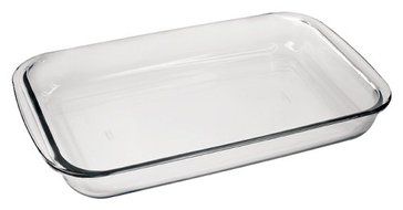 Marinex Bakeware Large Rectangular Glass Roaster, 15-1/2" x 9-1/4" x 2"