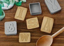 Fred &amp; Friends LETTER PRESSED Type-Style Cookie Cutter/Stampers, Set of 28