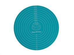 TBH Silicone Pastry Mat with Measurements 12 inch Silicone Baking Mat for Cake Decorating Turntable
