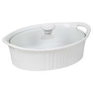 Corningware French White III Round Casserole with Glass Cover, 1.5-Quart N3