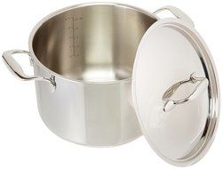 KitchenAid KCT60CSST Tri-Ply Stainless Steel 6-Quart Low Casserole with Lid Cookware - Stainless Steel N3