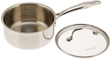 KitchenAid KCT60CSST Tri-Ply Stainless Steel 6-Quart Low Casserole with Lid Cookware - Stainless Steel N10