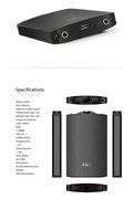 FiiO A3 Portable Headphone Amplifier (Black) N8