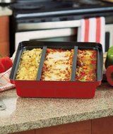 The Sophie Rachael Home Collection 14W-1270CS Carbon Steel Lasagna Pan with 3 Removable Dividers N2