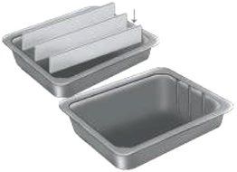 The Sophie Rachael Home Collection 14W-1270CS Carbon Steel Lasagna Pan with 3 Removable Dividers N4