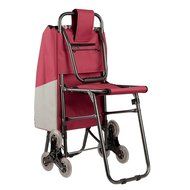Stair Climbing Rolling Shopping Multipurpose Laundry Utility Cart with Seat N8