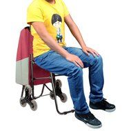 Stair Climbing Rolling Shopping Multipurpose Laundry Utility Cart with Seat N9