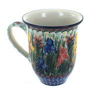 Polish Pottery Gladiolus Large Coffee Mug