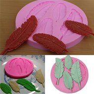 "Silicone 3D Feather Fondant Mold Cake Decoration DIY Mold Mould" shopping N4