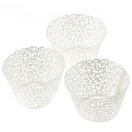 Bilipala 50pcs Vine Filigree Lace Cupcake Wrapper for Wedding &amp; Birthday Party Decoration