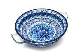 Polish Pottery Baker - Round with Handles - Medium - Unikat Signature - U3639
