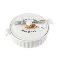 Mud Pie Brie Baker Set, White