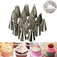 16pcs Icing Piping Nozzles Pastry Tips Fondant Cake Sugarcraft Decorating Tool N2