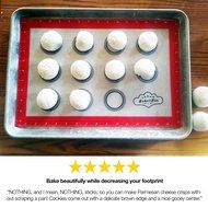 BakeitFun Silicone Baking Mat With Measurements, Half Sheet 16-1/2&quot; x 11&quot;. Bonus Digital eBook included N3