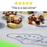 BakeitFun Silicone Baking Mat With Measurements, Half Sheet 16-1/2&quot; x 11&quot;. Bonus Digital eBook included N10