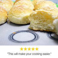 BakeitFun Silicone Baking Mat With Measurements, Half Sheet 16-1/2&quot; x 11&quot;. Bonus Digital eBook included N11