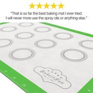 BakeitFun Silicone Baking Mat With Measurements, Half Sheet 16-1/2&quot; x 11&quot;. Bonus Digital eBook included N12