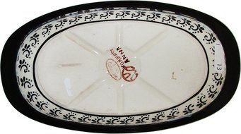 Boleslawiec Stoneware - Polish Pottery Oval Baking Dish - Forget-Me-Not N4