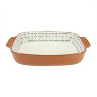 French Countryside Flower Rectangular Terracotta Oven Baking Dish