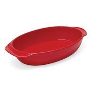 Chantal 93A-OV36T RR Classic Oval Baking Dish, 14 by 10 by 2.75-Inch, True Red by Chantal