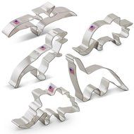 Dinosaur Cookie Cutter Set - 5 Piece - Triceratops, Stegosaurus, T-Rex, Brontosaurus and Pterodactyl - Ann Clark...