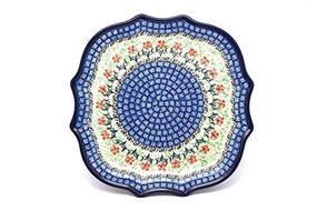 Polish Pottery Tray - Serpentine Edge - Maraschino