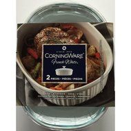 Corningware French White 2.5-Quart Oval Baking Dish with Glass Lid N2