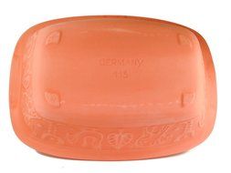 Romertopf 113 Glazed Clay Baker w/ Cookbook Large Casserole and Roaster Terra Cotta N3