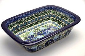Polish Pottery Baker - Rectangular with Grip Lip - Unikat Signature U4520