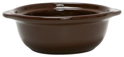 Tuxton Home Mini Casserole/Dessert Crock, Dark Chocolate, Set of 4; Restaurant Grade Nonporous Virtrified China...