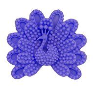 Mr.S Shop 3D 4PCS Peacock Shape Silicone Mold Candy Jelly DIY Sugarcraft Mold Cookware Dining Tools N2