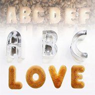 DIY Stainless Steel Cake Cookie Biscuit Mould 26pcs English Letters Shape Fondant Cutter Baking Accessories N2