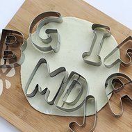 DIY Stainless Steel Cake Cookie Biscuit Mould 26pcs English Letters Shape Fondant Cutter Baking Accessories N4
